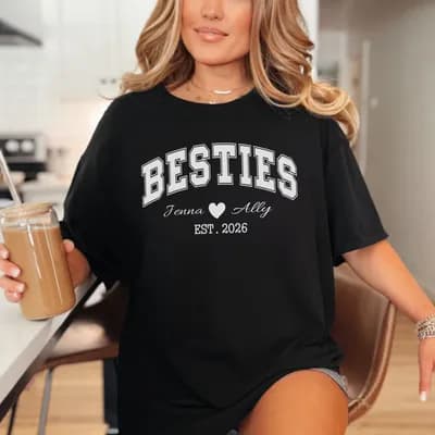 Besties Personalized Comfort Colors T-Shirt
