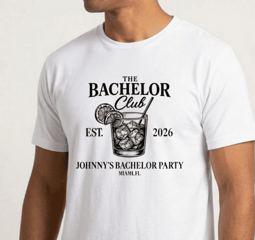 The Bachelor Club Custom Bachelor Party T-Shirt - Hero