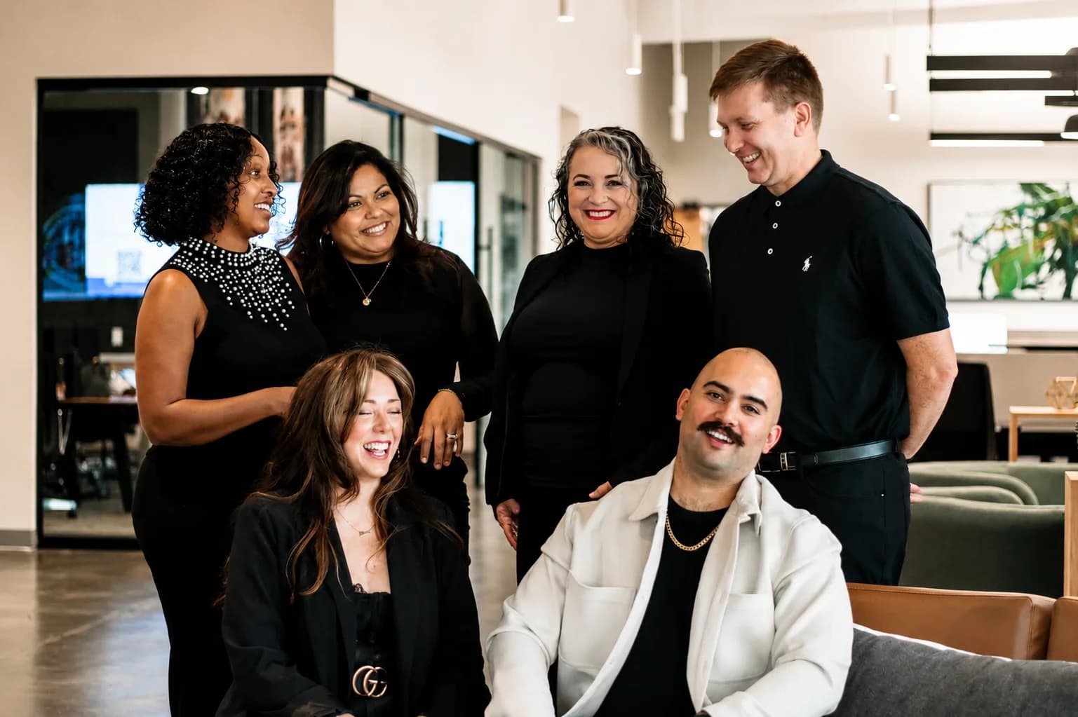 Professional employees representing a business and building customer trust through a strong company image