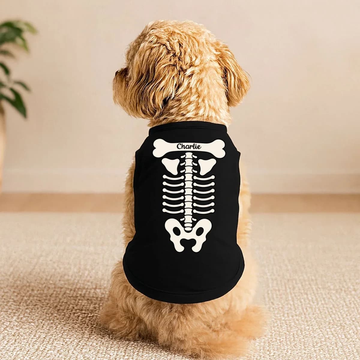 Cute Bones Skeleton Doggie Halloween Costume